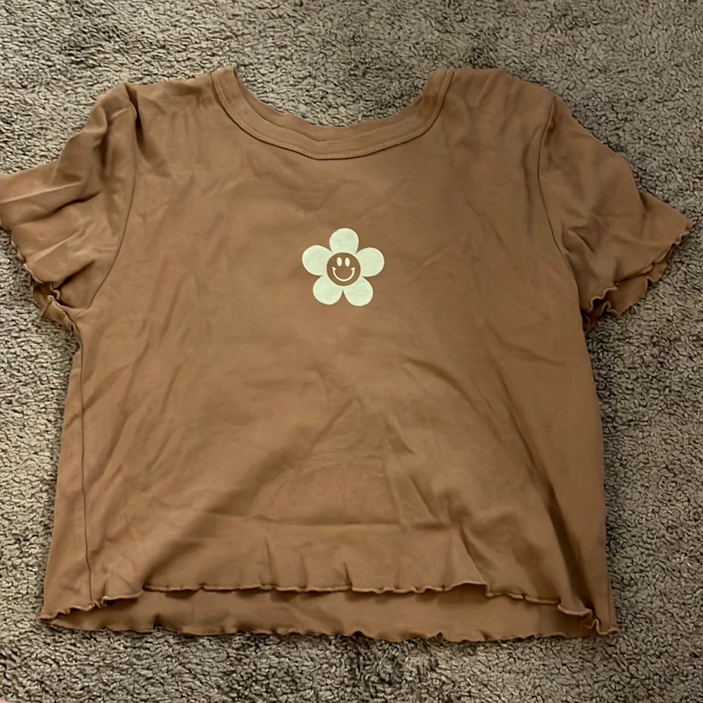 pacsun flower baby tee